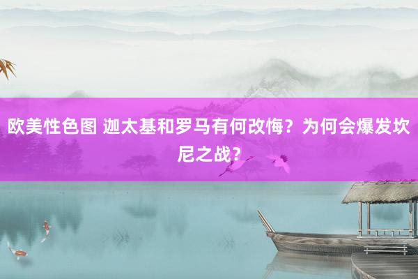 欧美性色图 迦太基和罗马有何改悔？为何会爆发坎尼之战？