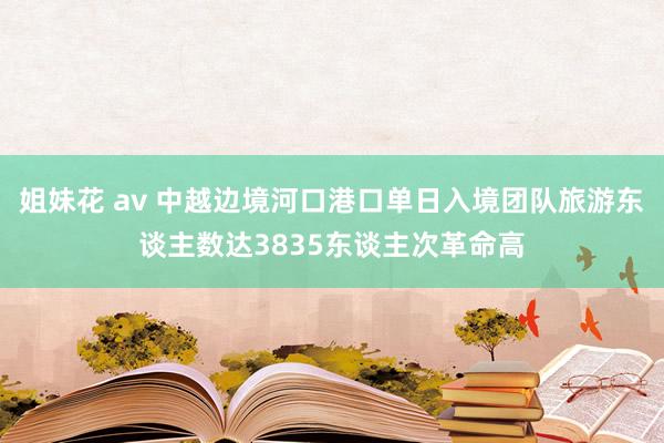 姐妹花 av 中越边境河口港口单日入境团队旅游东谈主数达3835东谈主次革命高