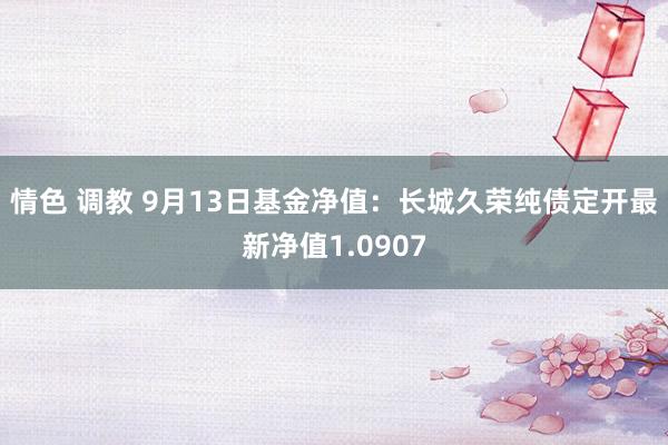 情色 调教 9月13日基金净值：长城久荣纯债定开最新净值1.0907