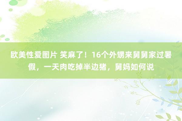 欧美性爱图片 笑麻了！16个外甥来舅舅家过暑假，一天肉吃掉半边猪，舅妈如何说