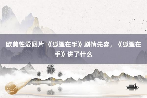 欧美性爱图片 《狐狸在手》剧情先容，《狐狸在手》讲了什么