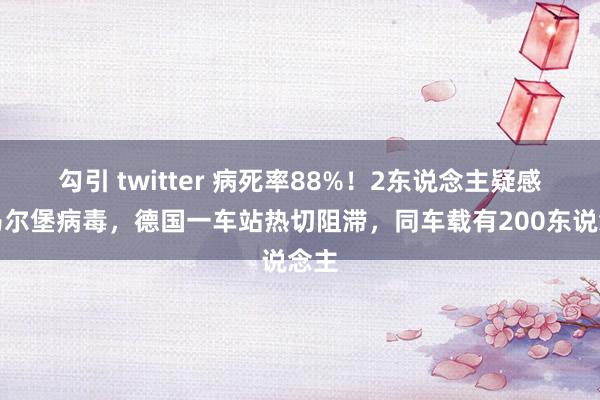 勾引 twitter 病死率88%！2东说念主疑感染马尔堡病毒，德国一车站热切阻滞，同车载有200东说念主