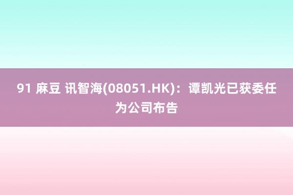 91 麻豆 讯智海(08051.HK)：谭凯光已获委任为公司布告