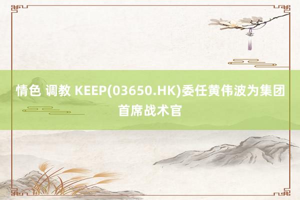 情色 调教 KEEP(03650.HK)委任黄伟波为集团首席战术官