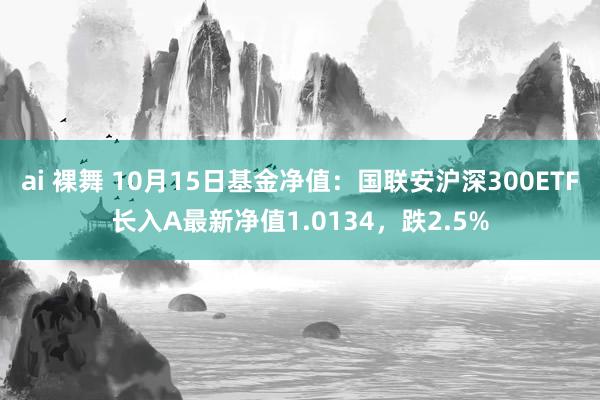 ai 裸舞 10月15日基金净值：国联安沪深300ETF长入A最新净值1.0134，跌2.5%