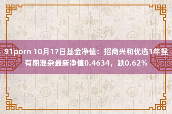 91porn 10月17日基金净值：招商兴和优选1年捏有期混杂最新净值0.4634，跌0.62%