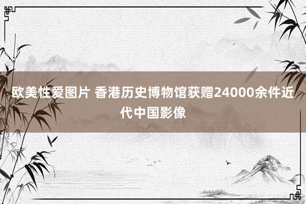 欧美性爱图片 香港历史博物馆获赠24000余件近代中国影像