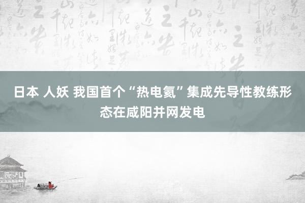 日本 人妖 我国首个“热电氦”集成先导性教练形态在咸阳并网发电