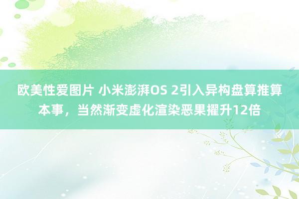 欧美性爱图片 小米澎湃OS 2引入异构盘算推算本事，当然渐变虚化渲染恶果擢升12倍