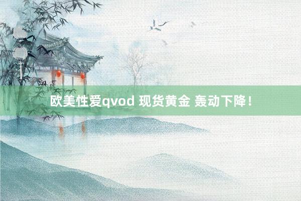 欧美性爱qvod 现货黄金 轰动下降！