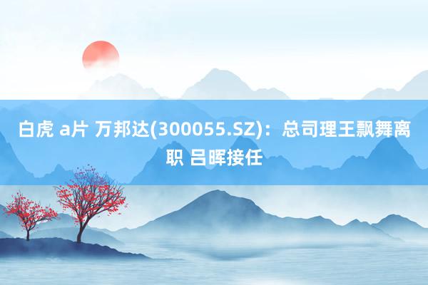 白虎 a片 万邦达(300055.SZ)：总司理王飘舞离职 吕晖接任