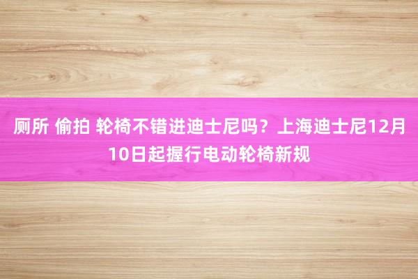 厕所 偷拍 轮椅不错进迪士尼吗？上海迪士尼12月10日起握行电动轮椅新规