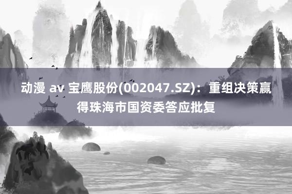 动漫 av 宝鹰股份(002047.SZ)：重组决策赢得珠海市国资委答应批复