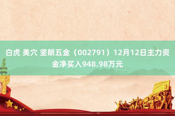 白虎 美穴 坚朗五金（002791）12月12日主力资金净买入948.98万元