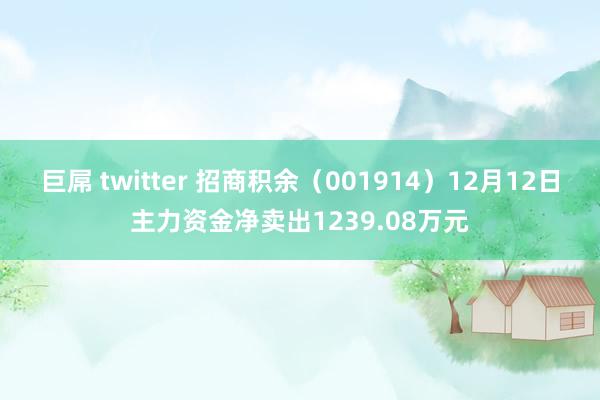 巨屌 twitter 招商积余（001914）12月12日主力资金净卖出1239.08万元