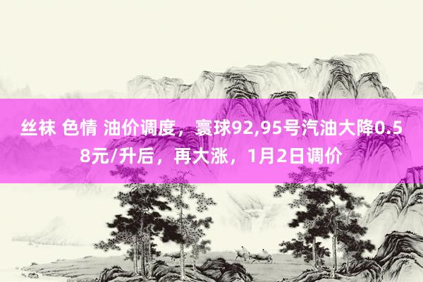 丝袜 色情 油价调度，寰球92，95号汽油大降0.58元/升后，再大涨，1月2日调价