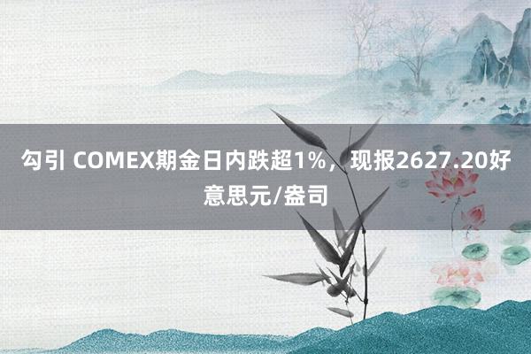 勾引 COMEX期金日内跌超1%，现报2627.20好意思元/盎司