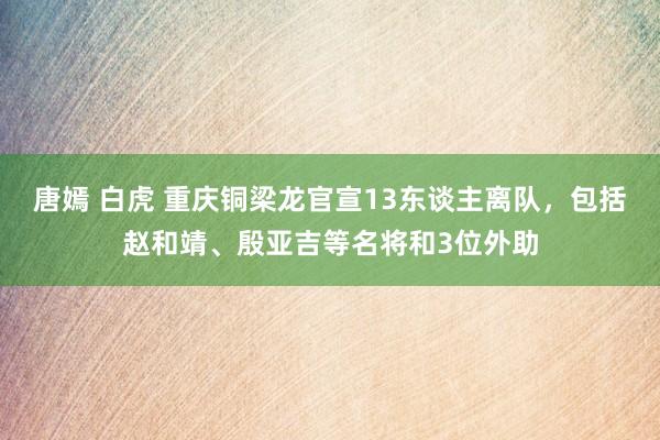 唐嫣 白虎 重庆铜梁龙官宣13东谈主离队，包括赵和靖、殷亚吉等名将和3位外助