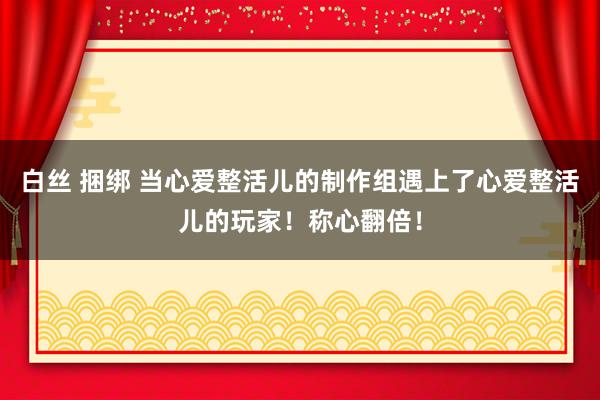 白丝 捆绑 当心爱整活儿的制作组遇上了心爱整活儿的玩家！称心翻倍！