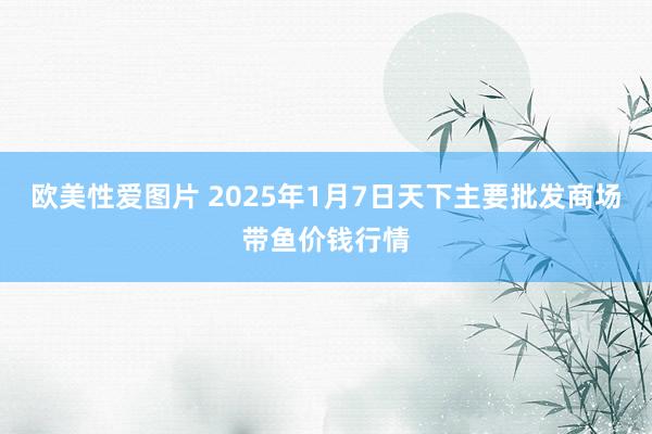 欧美性爱图片 2025年1月7日天下主要批发商场带鱼价钱行情